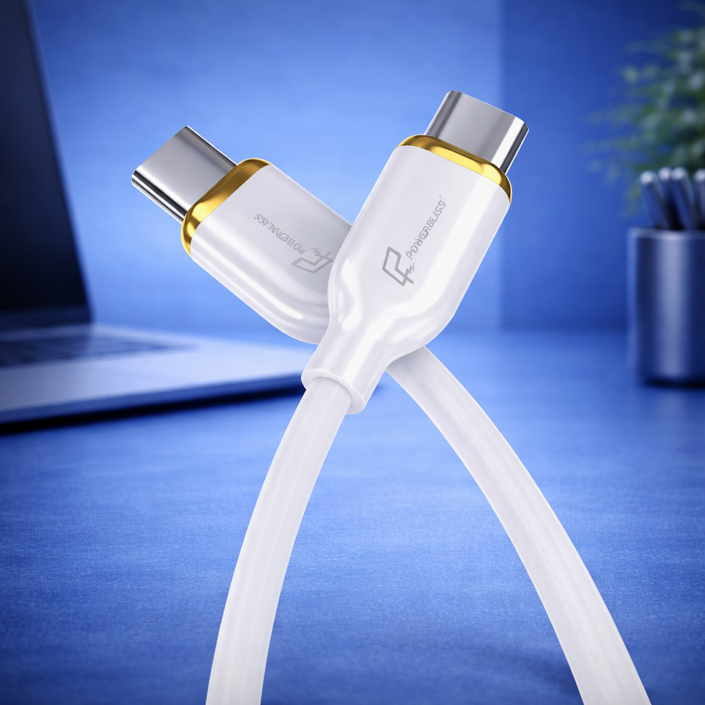 Powerbliss Gold Silicon Cable (Type C to C)