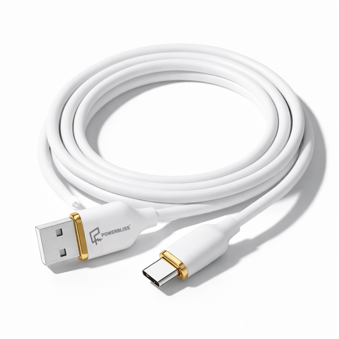 Powerbliss Gold Silicon Cable ( USB to Type C )