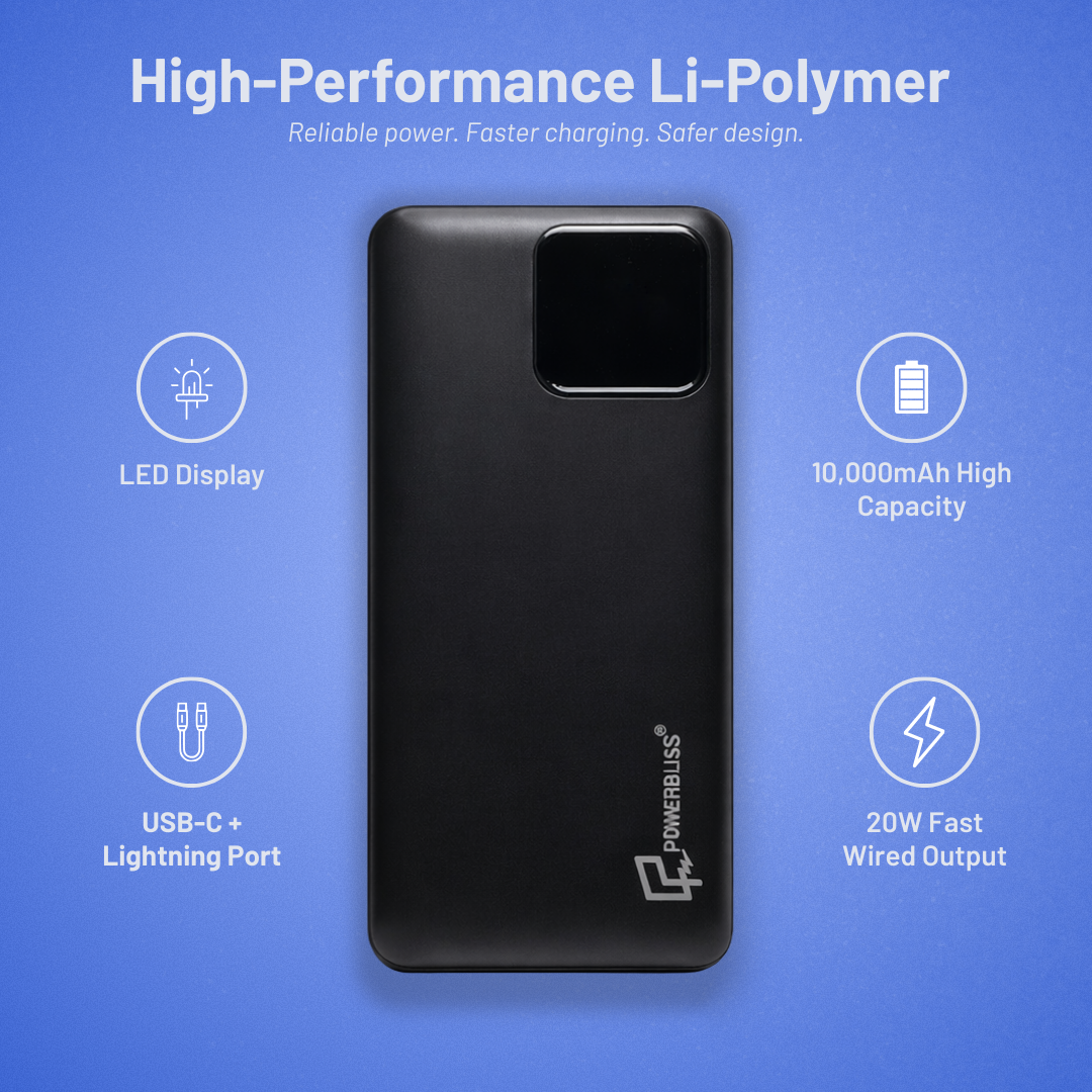 Powerbliss 10K Mah Slim Power Bank
