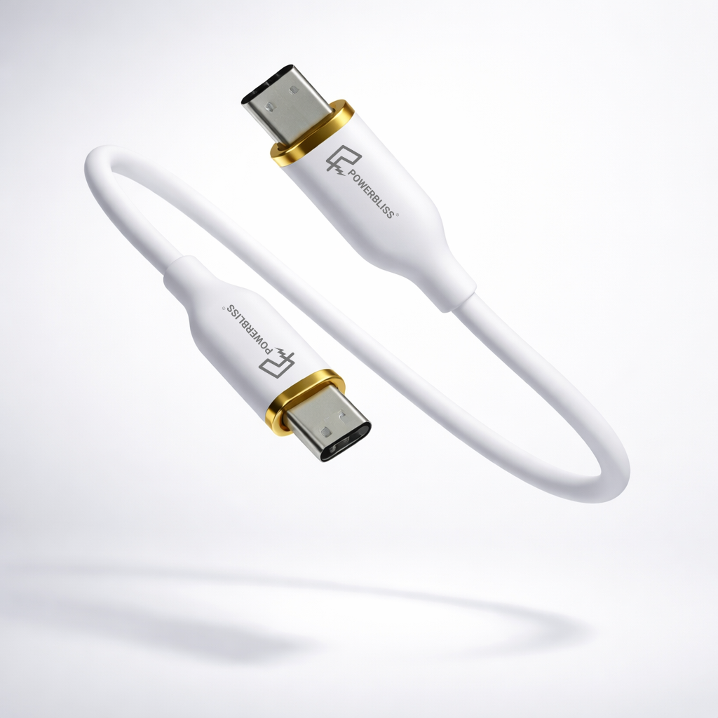 Powerbliss Gold Silicon Cable (Type C to C)